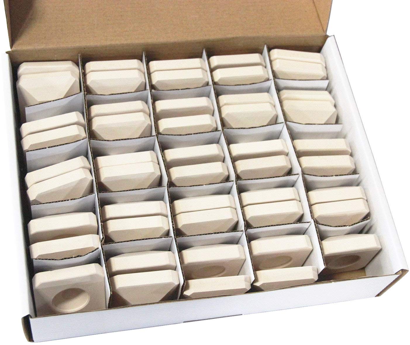 Hongso front view of 48-piece briquettes showing full replacement set and neat layout