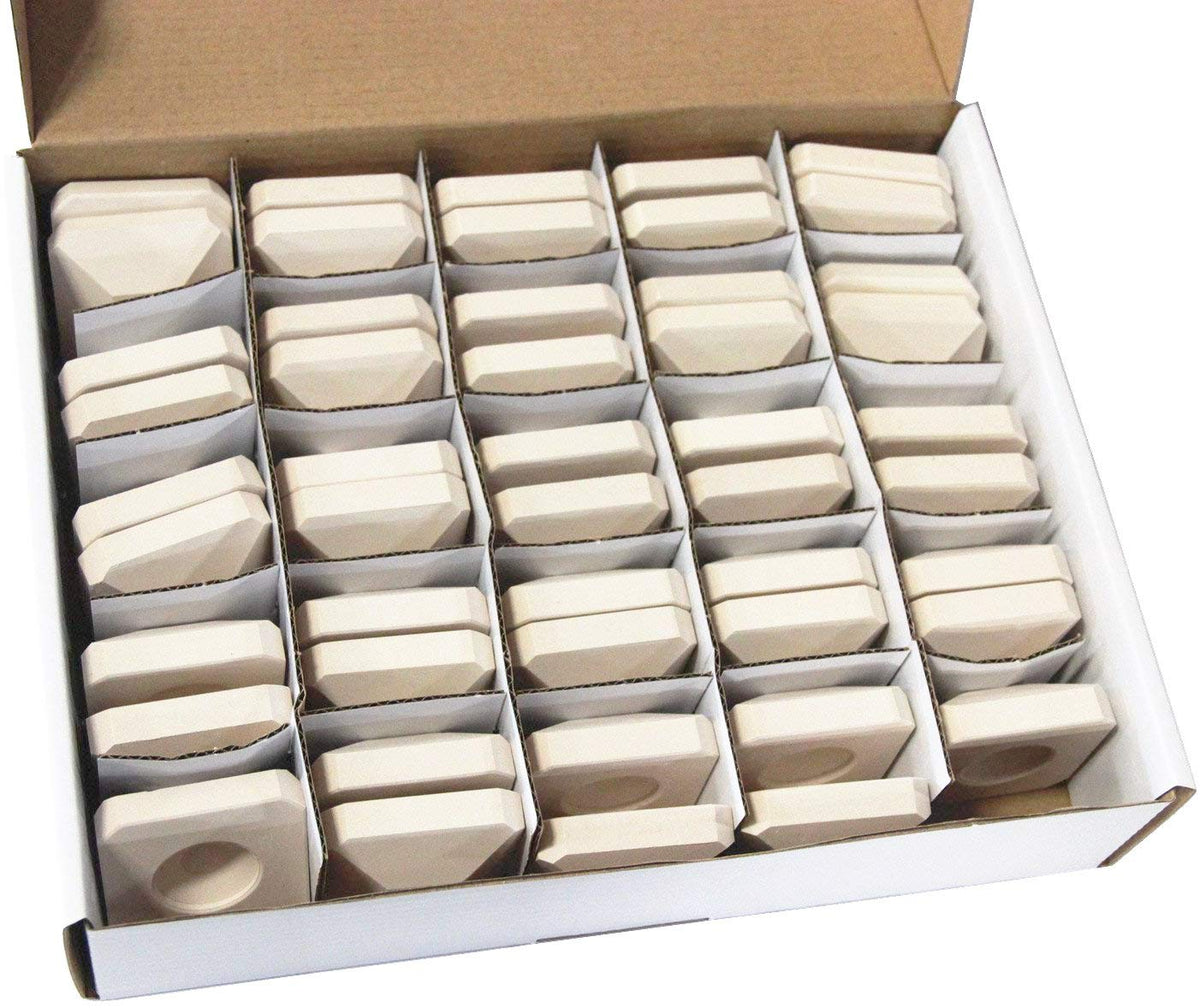 Hongso front view of 48-piece briquettes showing full replacement set and neat layout