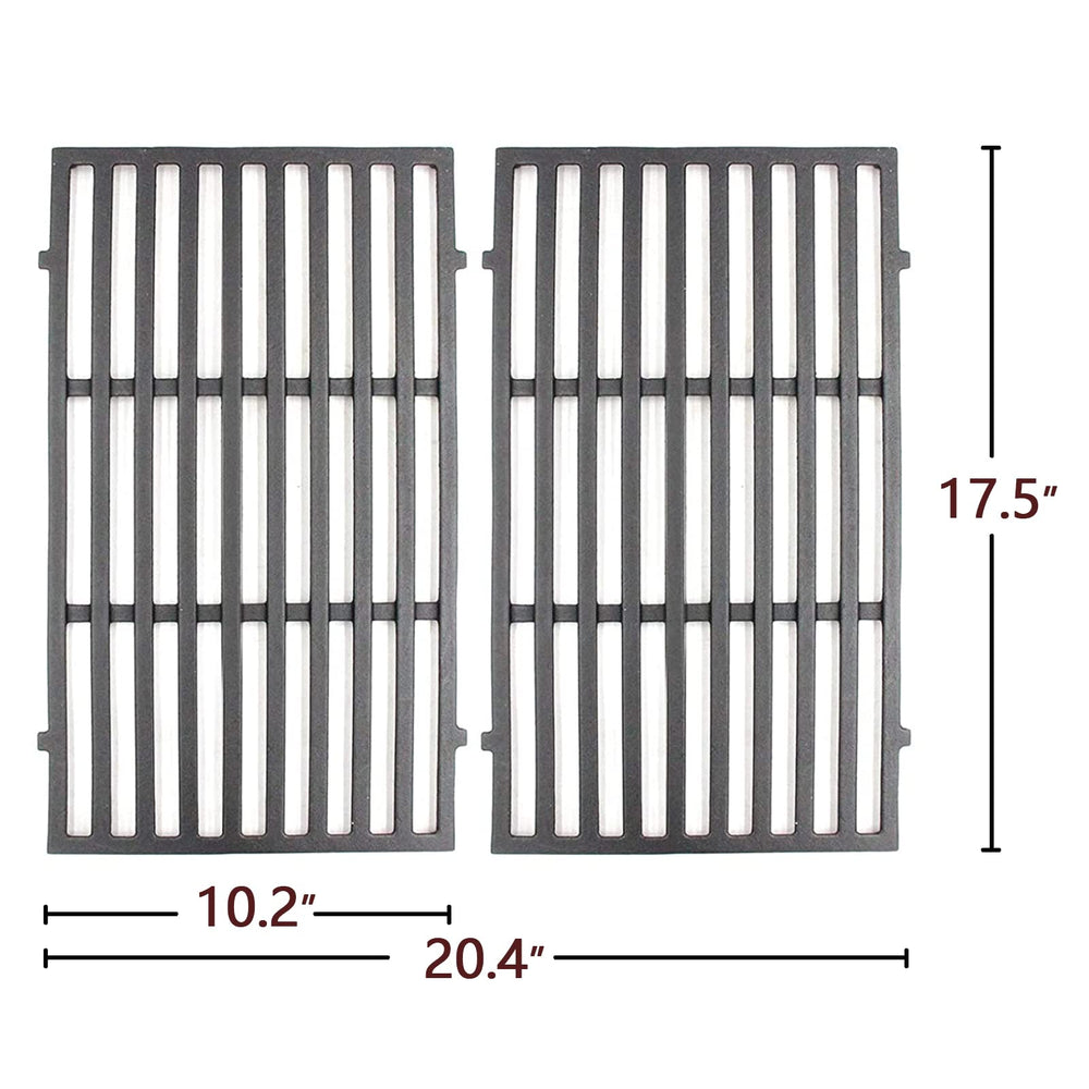 Hongso cast iron grate close-up showing matte finish and even sear surfaces