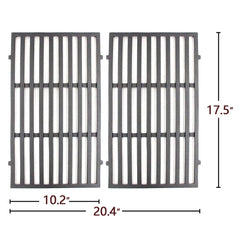 Hongso cast iron grate close-up showing matte finish and even sear surfaces