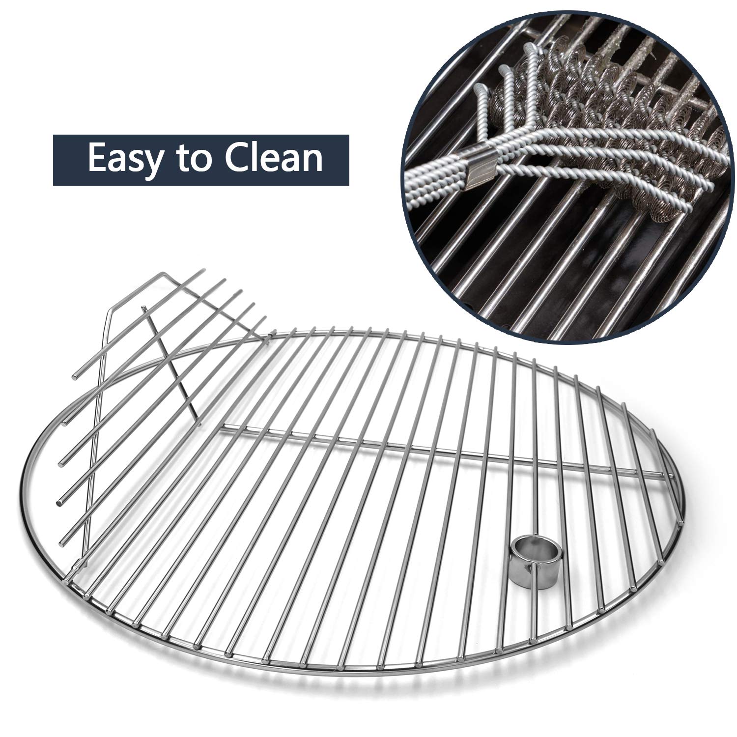 Hongso grate installed in Akorn-style kamado showing correct fit and stability