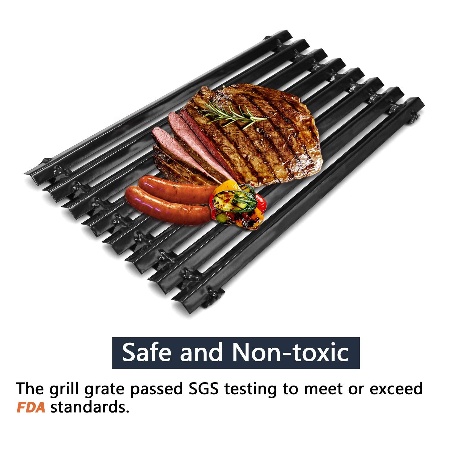 Hongso grates installed in Char-Broil grill showing restored searing