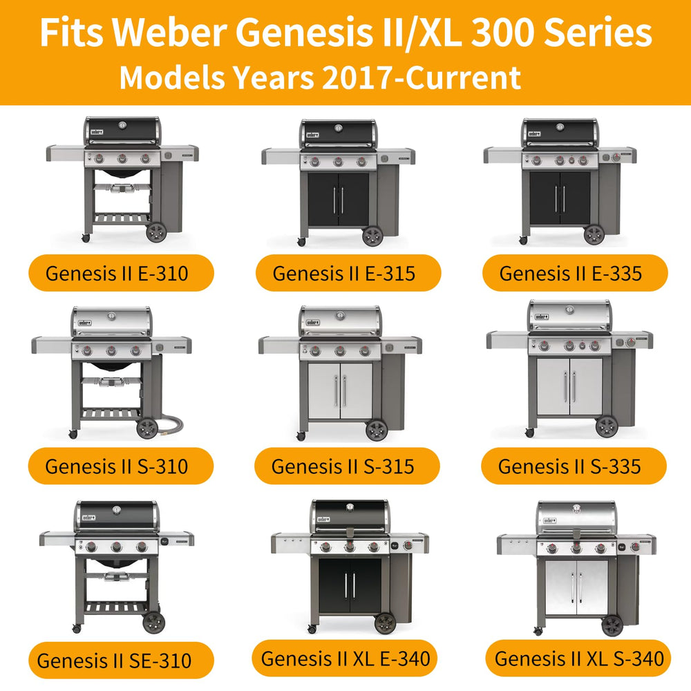 Hongso grates installed on a Weber Genesis II showing improved surface