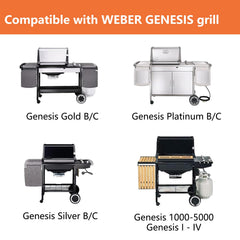 Hongso grates installed with burgers showing even cooking