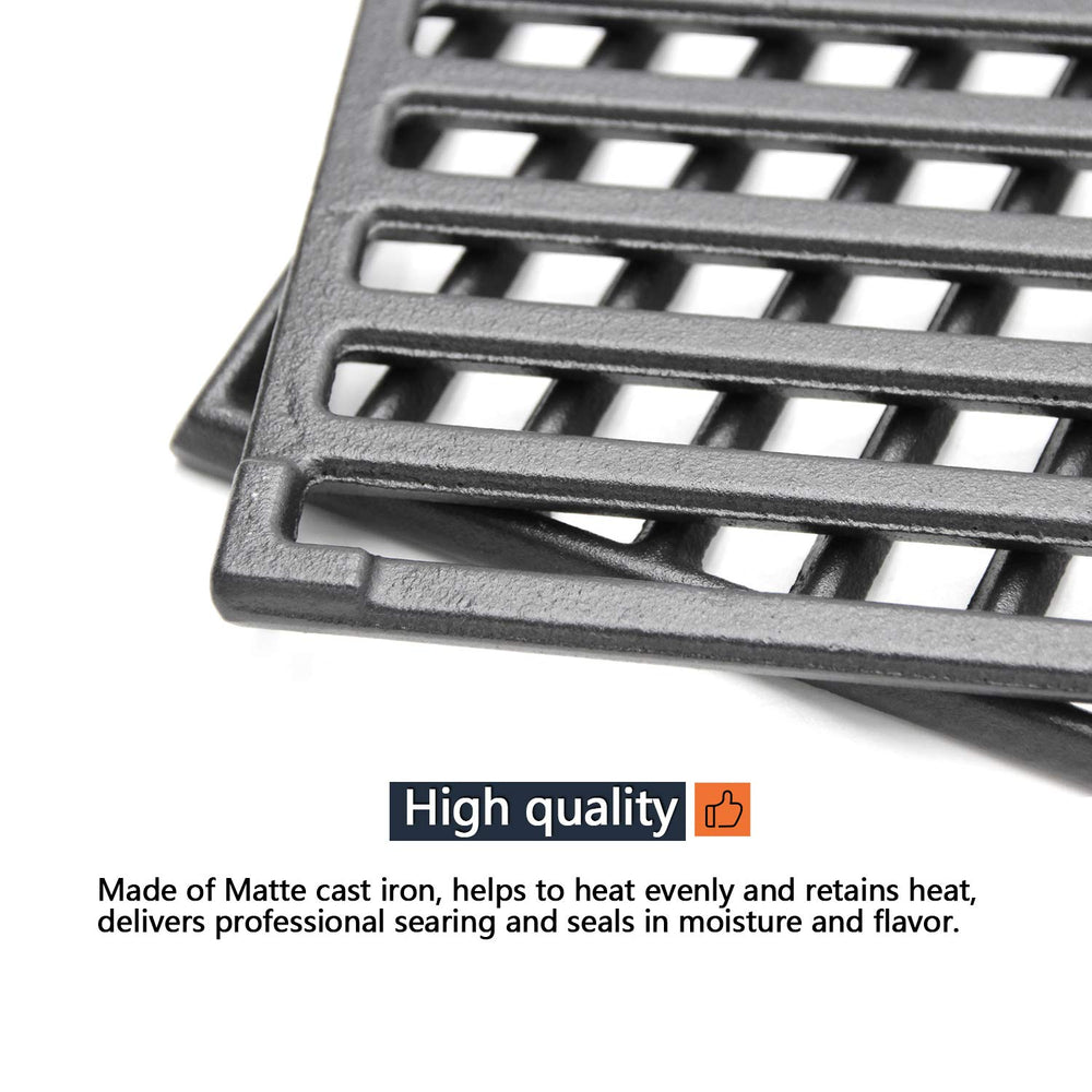 Hongso grates installed in Weber Genesis showing correct fit and easy swap-in benefit