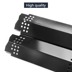 Hongso flame tamers installed over Nexgrill burners reducing flare-ups