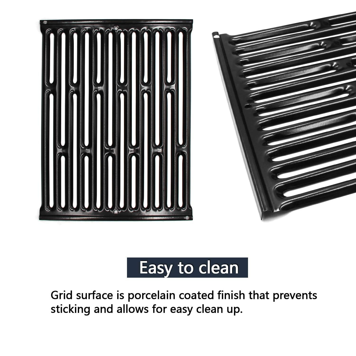 Hongso full kit overhead view of grates, flavorizer bars, and burners for straightforward one-stop replacement