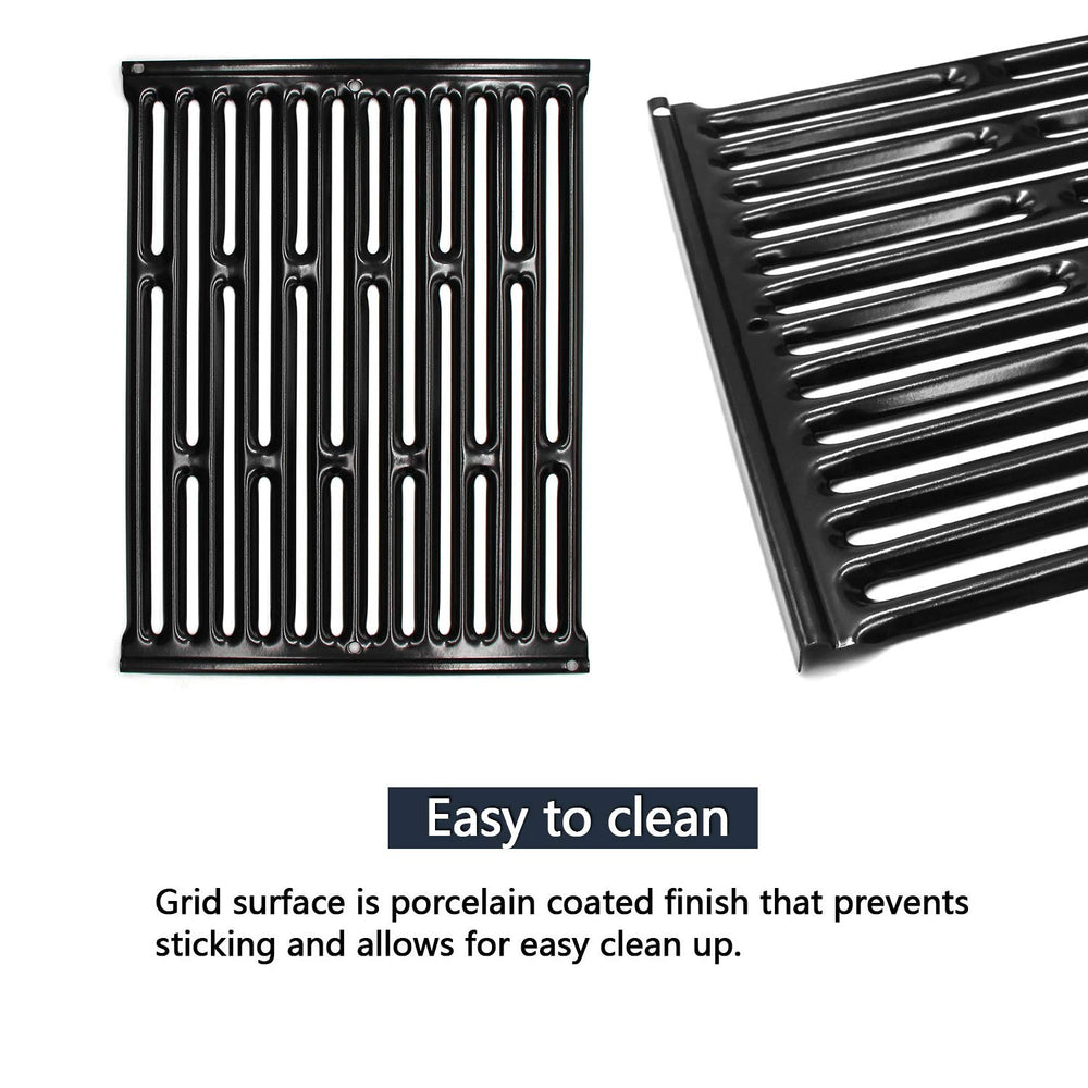 Hongso full kit overhead view of grates, flavorizer bars, and burners for straightforward one-stop replacement