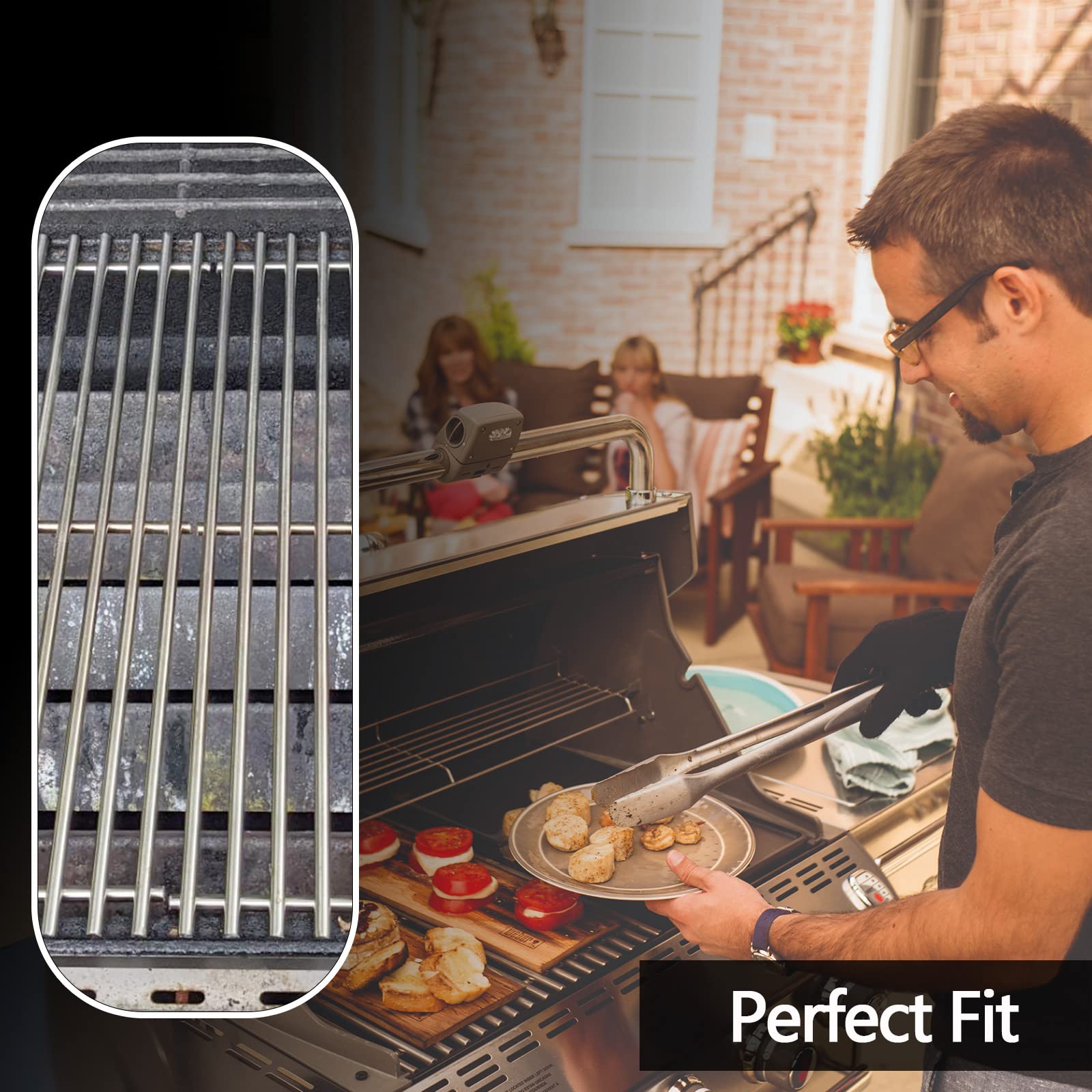 Hongso backyard grill lifestyle scene showing healthier outdoor cooking