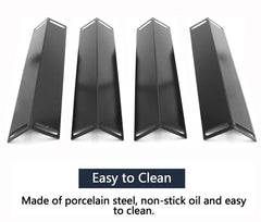 Hongso heat shields installed on a Charbroil grill reducing flare-ups and improving heat