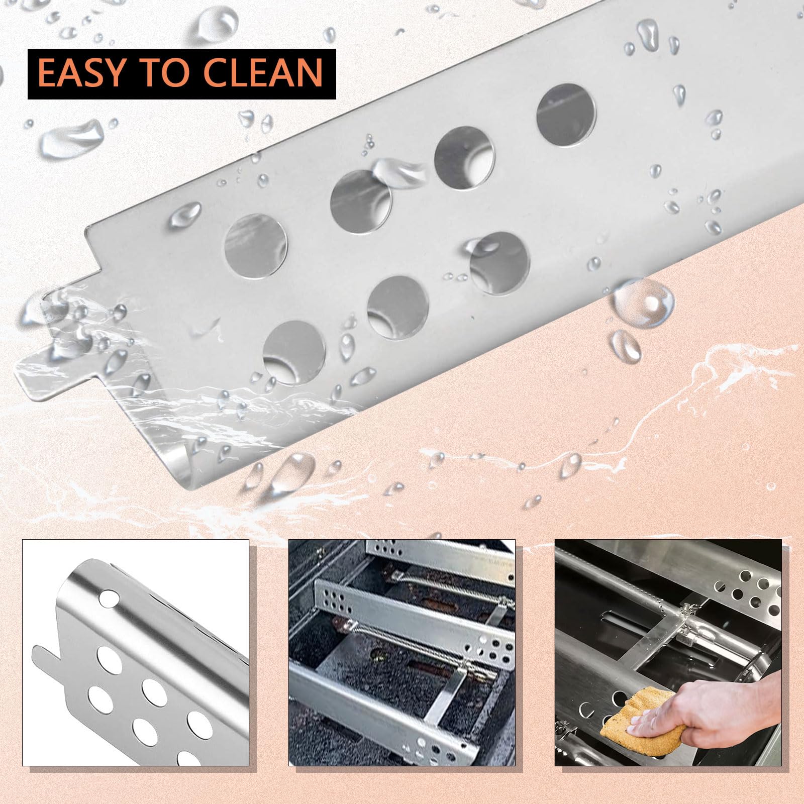 Hongso parts installed in Char-Broil grill restoring even heat distribution