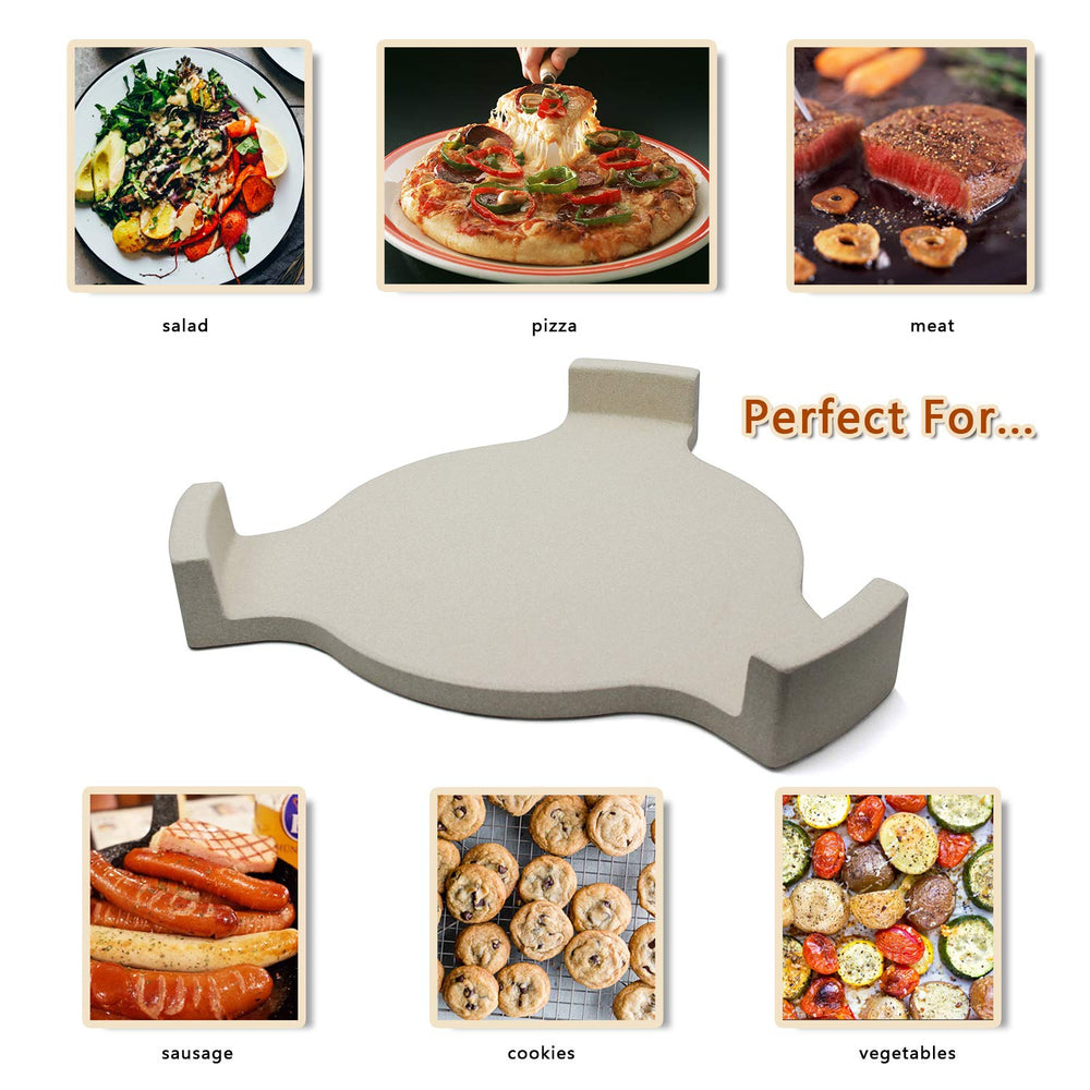 Hongso plate setter with baked pizza showing even crust and oven-like results
