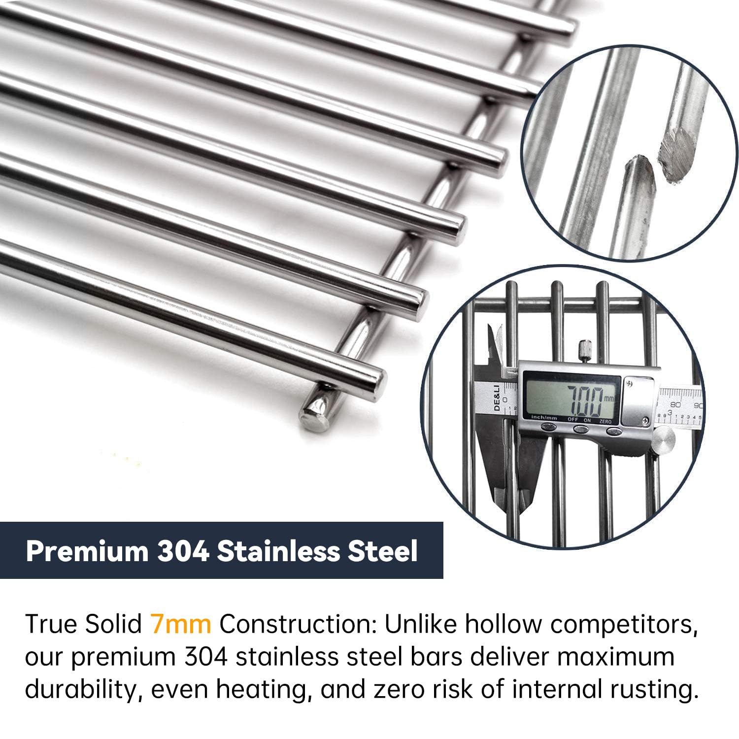 Hongso side profile with rounded rod ends for safer handling and comfort