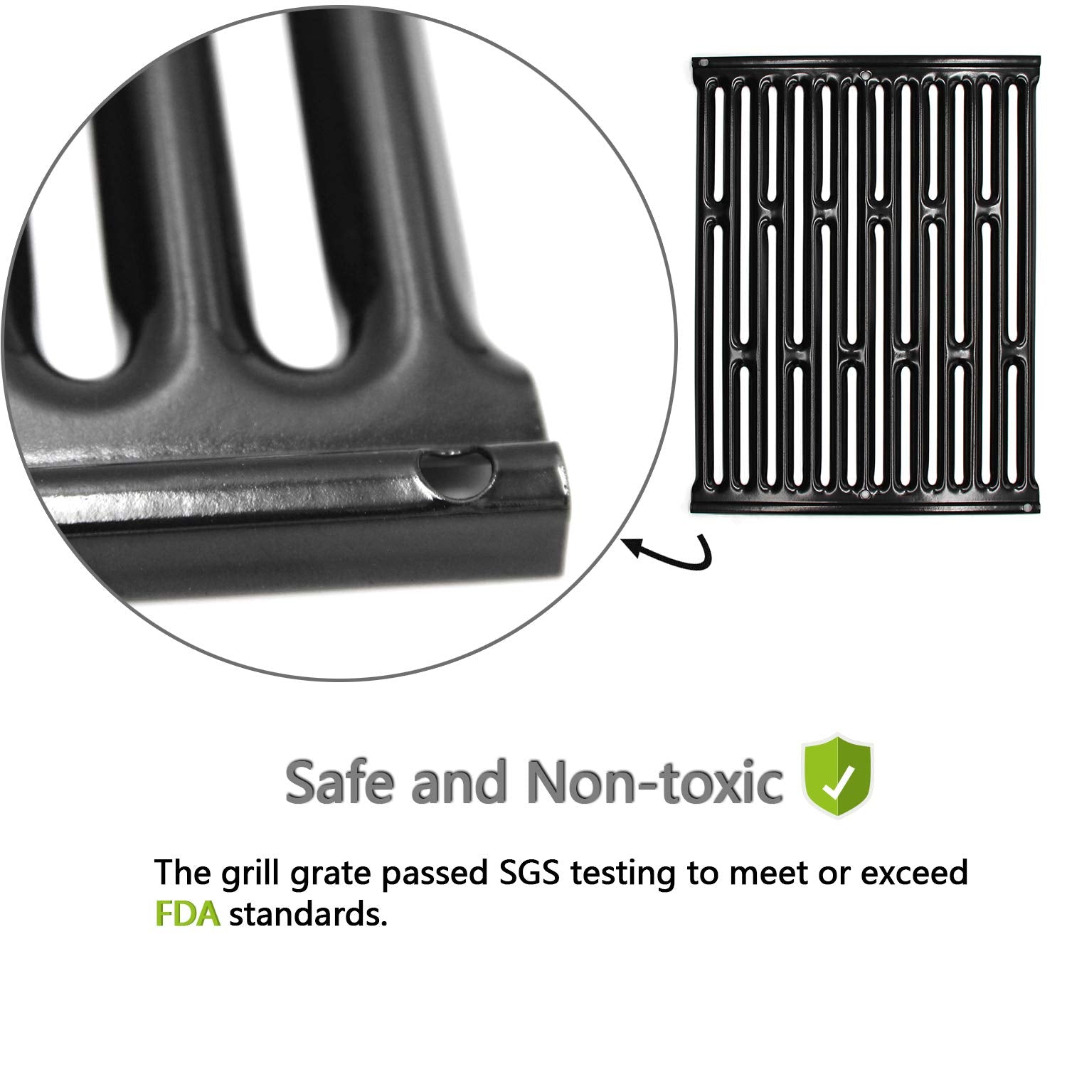 Hongso grate next to ruler size comparison for accurate dimensions