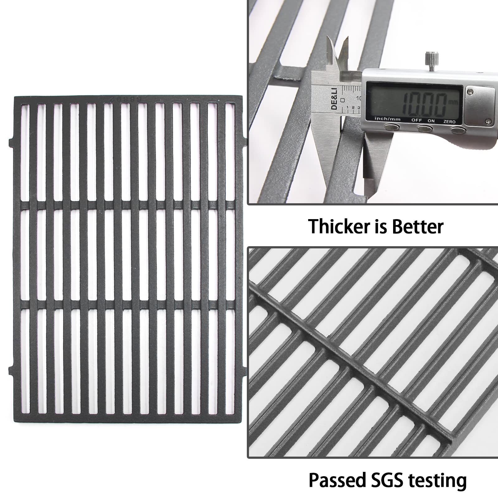 Hongso three-piece assembled grill grates restoring full cooking surface