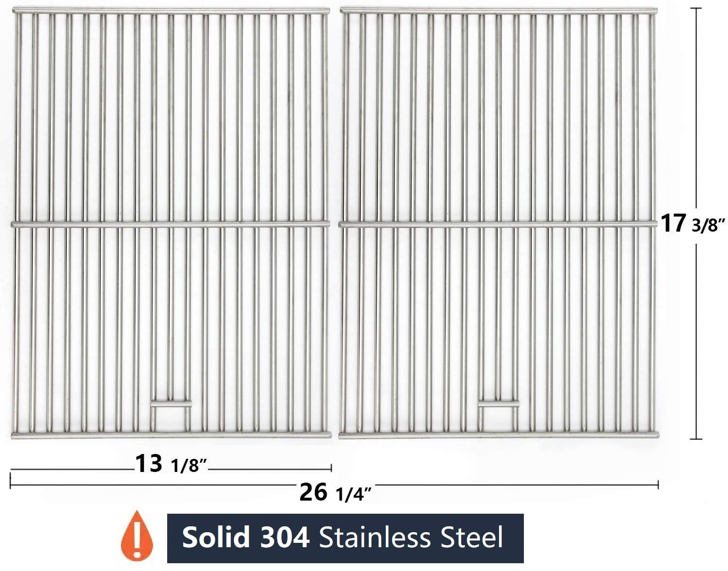 Hongso top-down shot highlighting 7mm rod pattern and narrow gaps for secure grilling