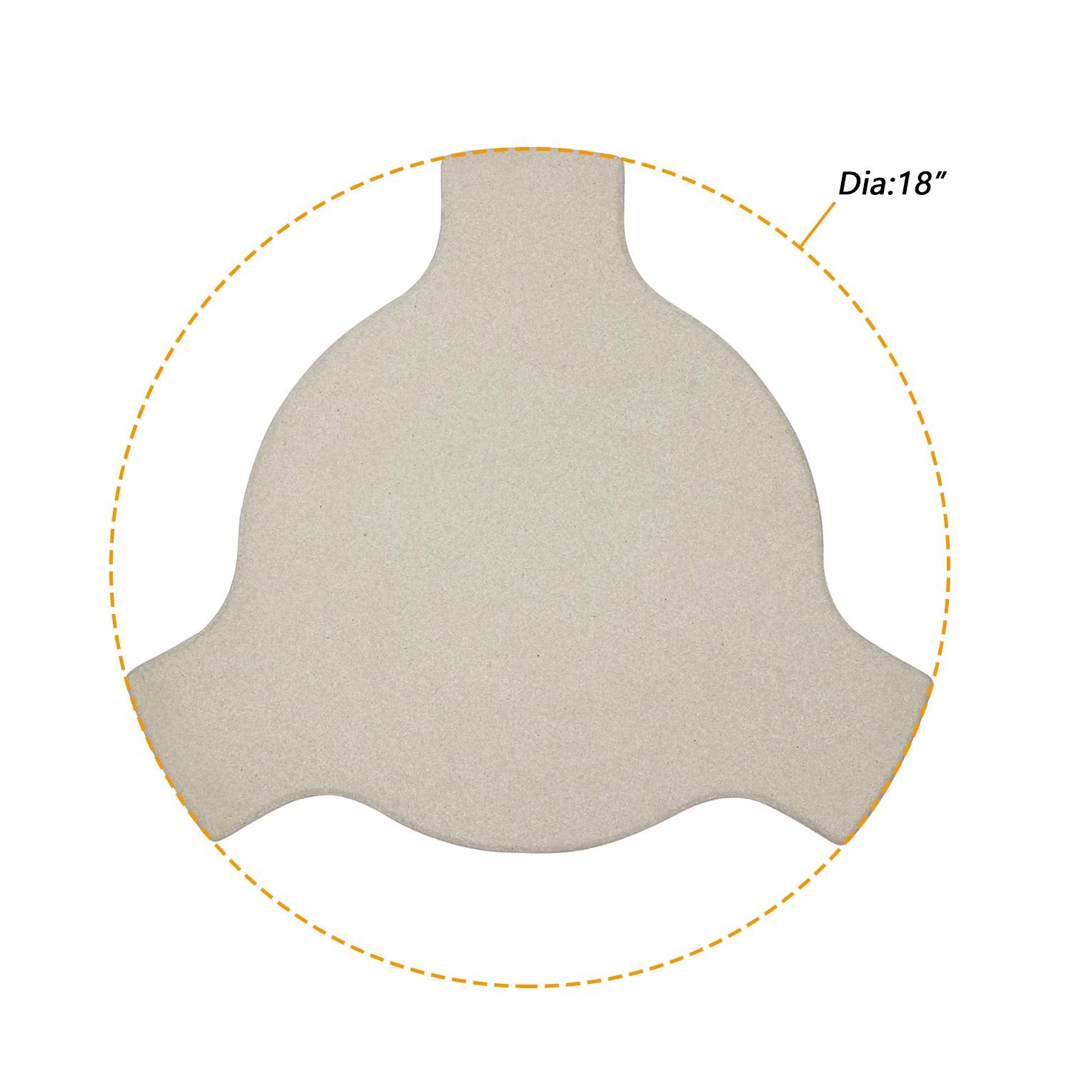 Hongso plate setter top view illustrating 18-inch diameter for fit clarity