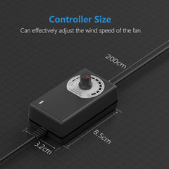 Hon&Guan speed controller closeup illustrating simple adjustable airflow control