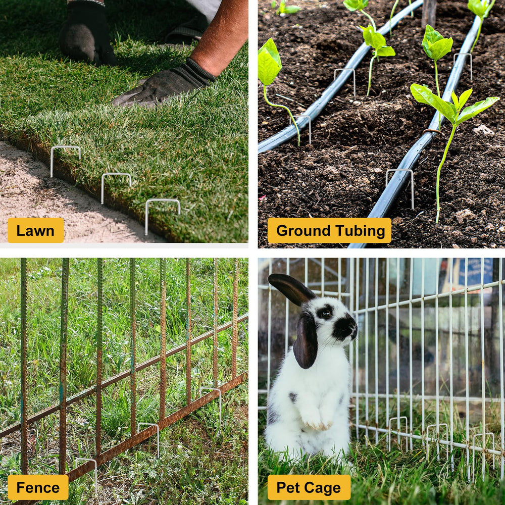 HongWay stake anchoring irrigation tubing for reliable drip system layout