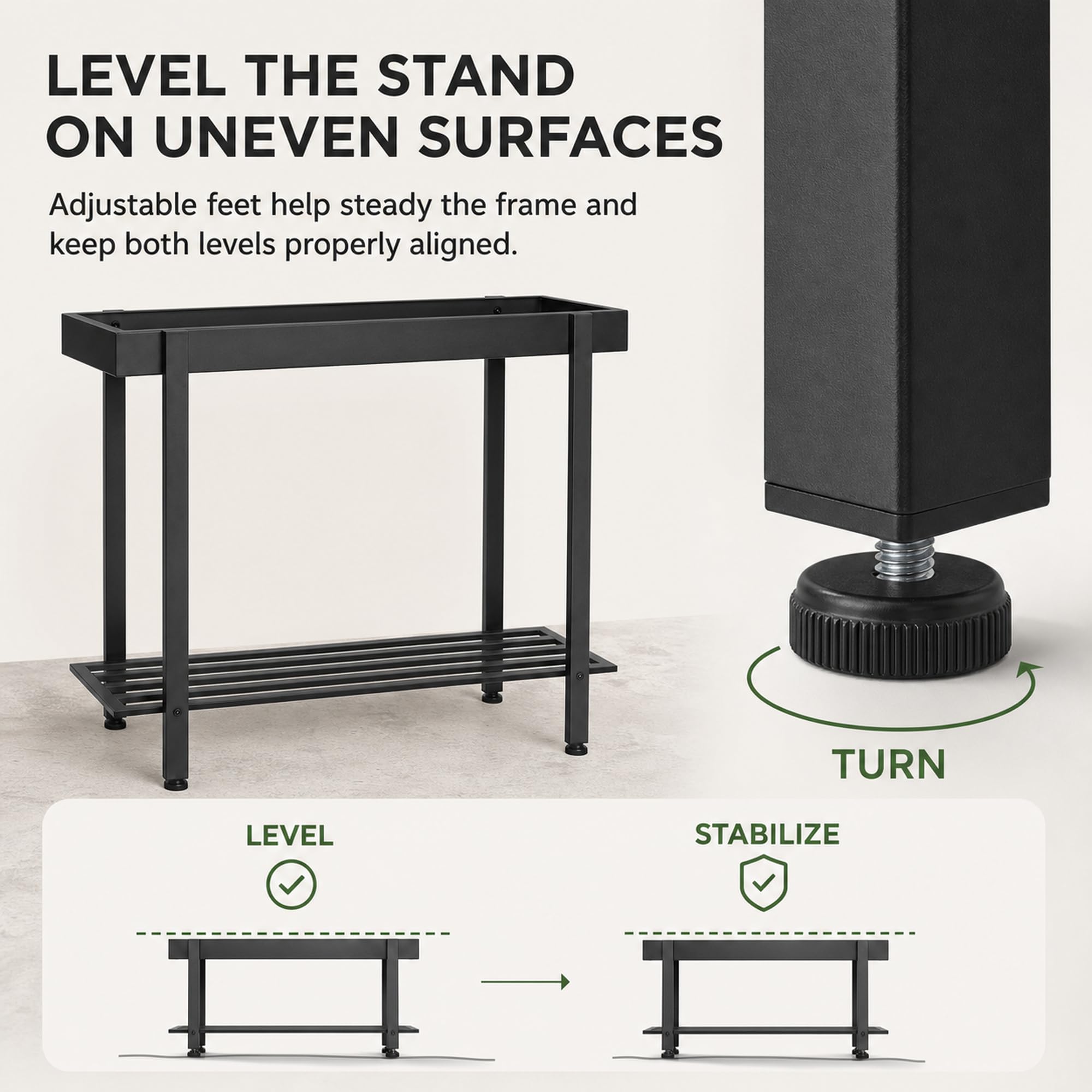 Honla next to chair illustrating compact height and scale benefit