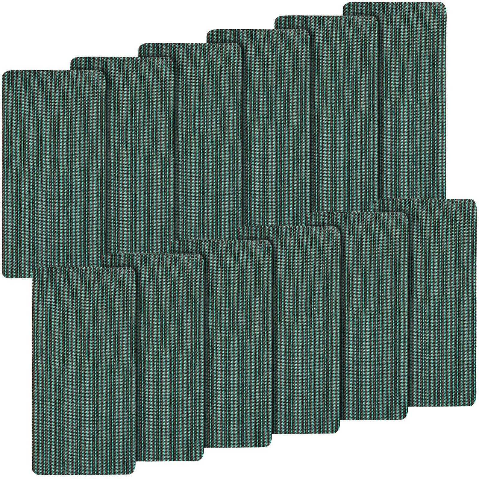 Honoson front view of single green patch showing shape and size for quick repairs