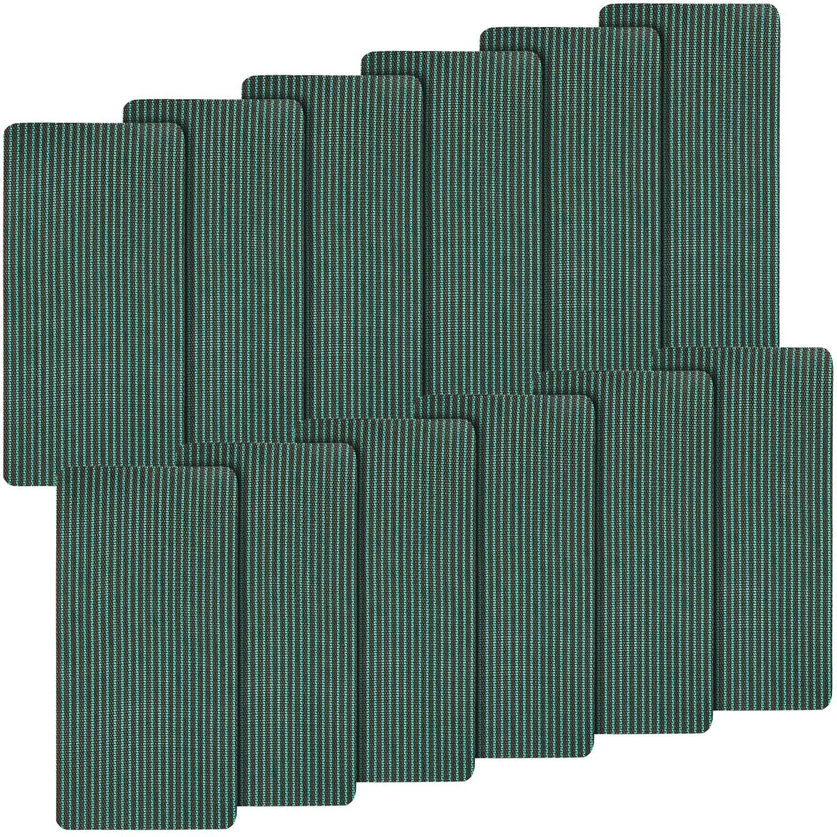 Honoson front view of single green patch showing shape and size for quick repairs