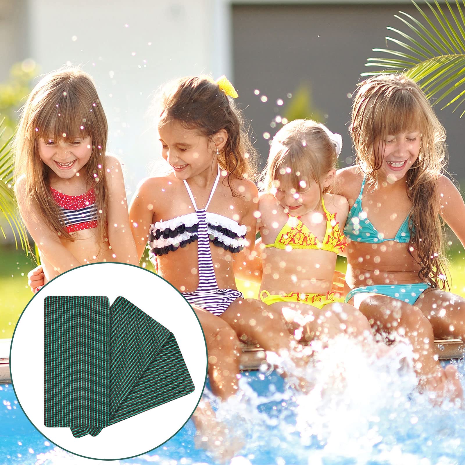 Honoson patch used poolside during repair showing easy upkeep and convenience