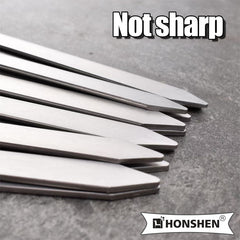HONSHEN hardwood handle and rivet close-up for secure grip and longevity