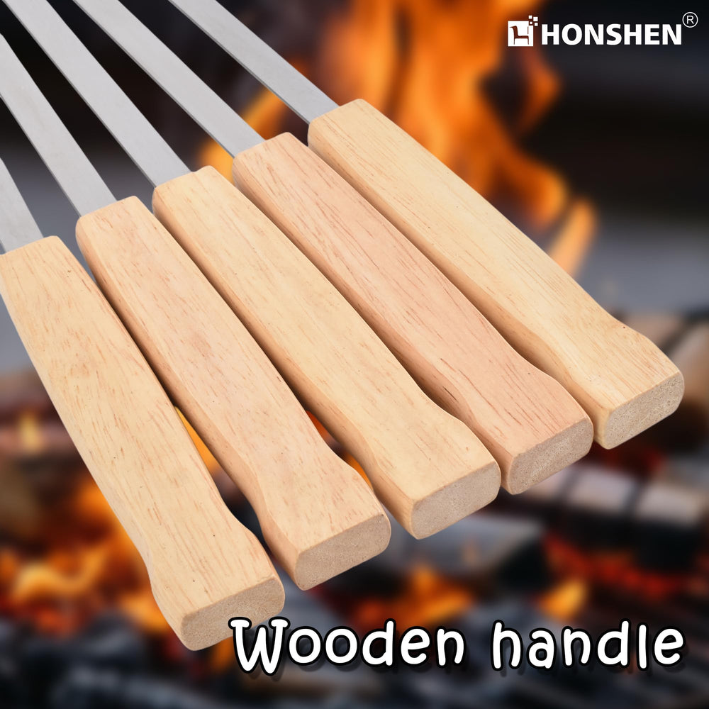HONSHEN hand holding skewer to show length and scale advantage