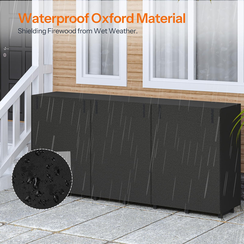 HOOBRO rack base elevated 4.1 inches demonstrating airflow and dry wood benefit