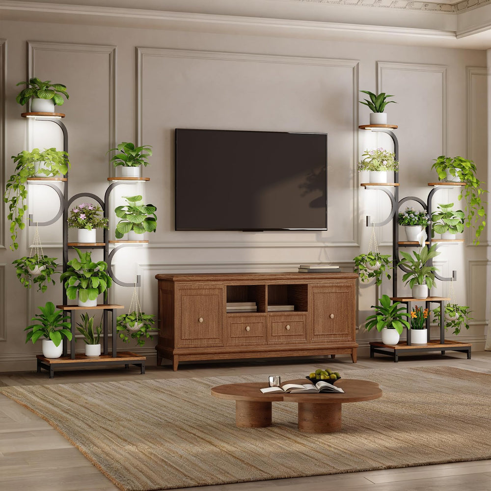 HOOBRO LED light strips illuminated to give plants steady full-spectrum benefit