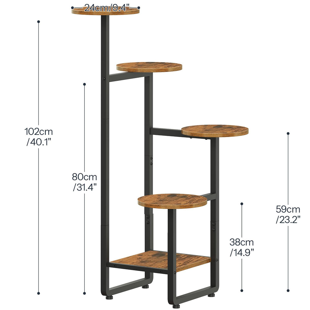 HOOBRO staggered shelves from top to bottom allowing balanced light