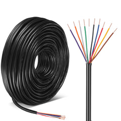 Hoolerry front packaging showing 100 ft irrigation cable and specs, durable choice