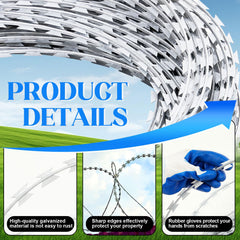 Hoolerry expanded coil showing 18 inch diameter concertina shape for strong perimeter coverage