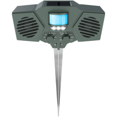 Hoont front view of repeller showing controls and durable housing for outdoor protection