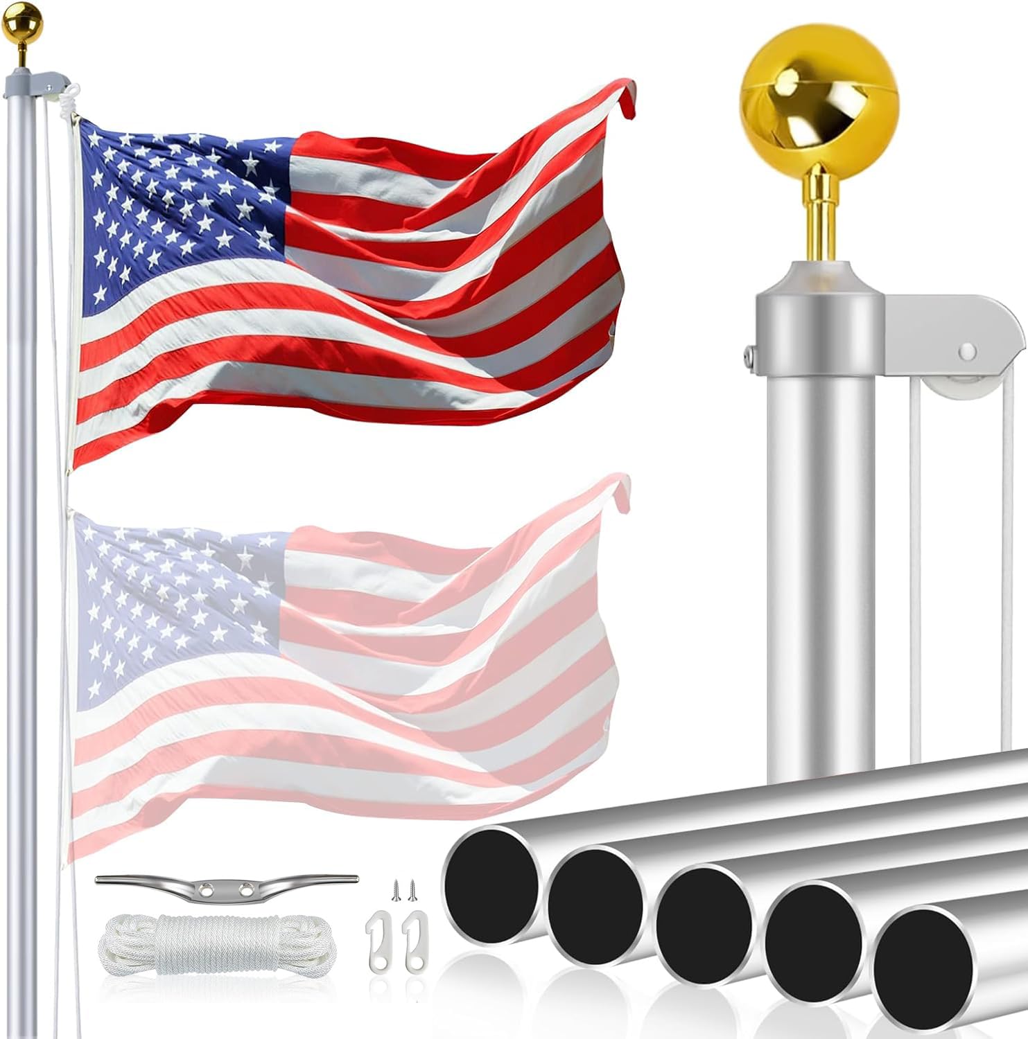 Hooomyai full-height pole installed showing durable display benefit