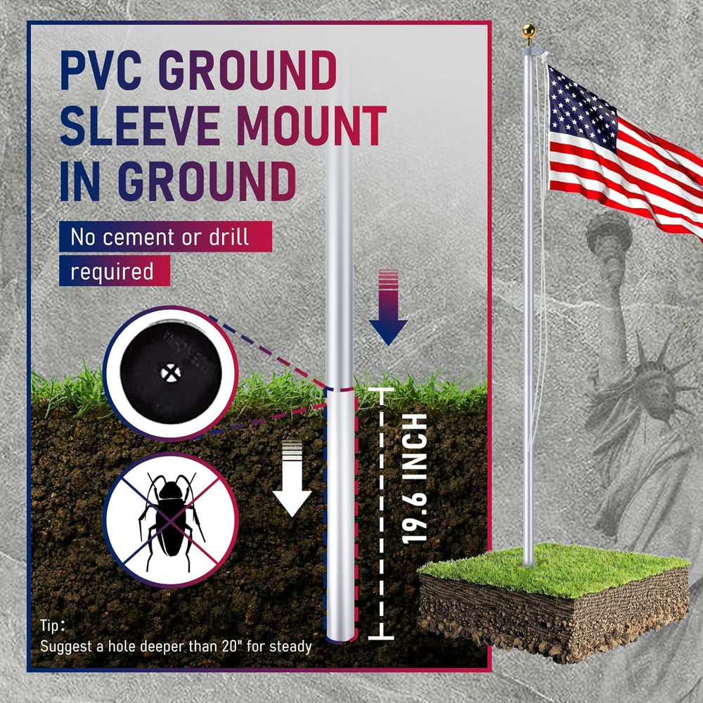 Hooomyai PVC sleeve in ground for stable anchoring benefit