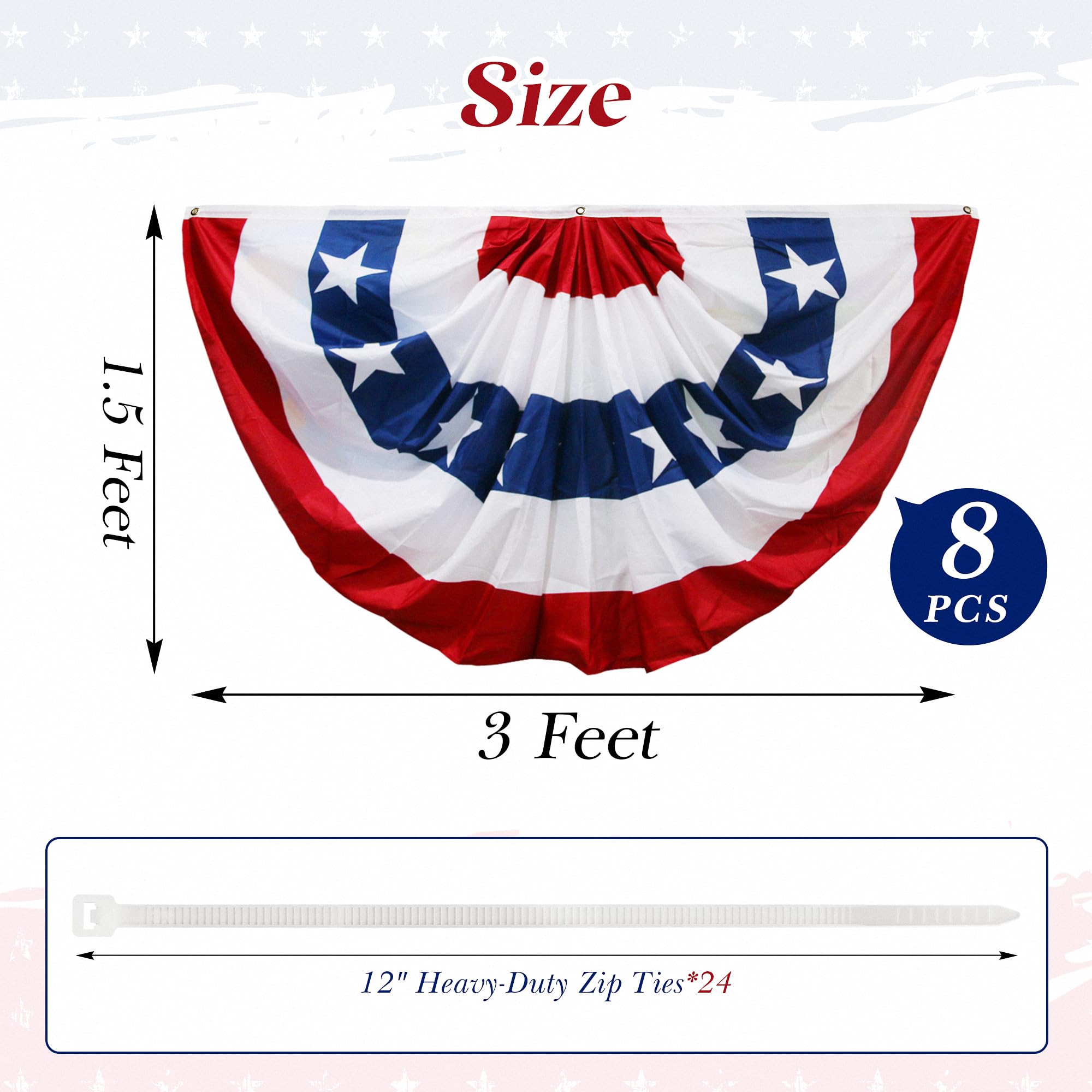 HOOSUN eight-pack packaging flat lay showing all pieces included for easy setup