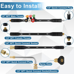 Hoqqf assembled full length wand in use providing extended reach benefit