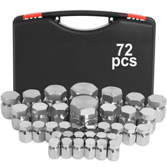 Hoqqf front case open showing organized JIC caps and plugs, quick access benefit
