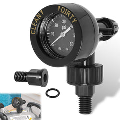 Hoqqf front face gauge showing clear pressure readout and quick replacement benefit