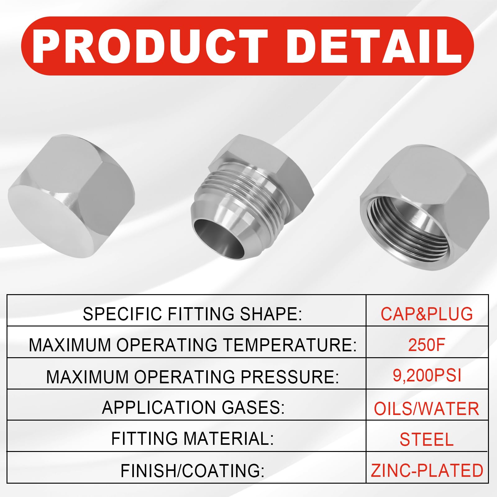 Hoqqf plug in use covering a hydraulic hose end to prevent contamination