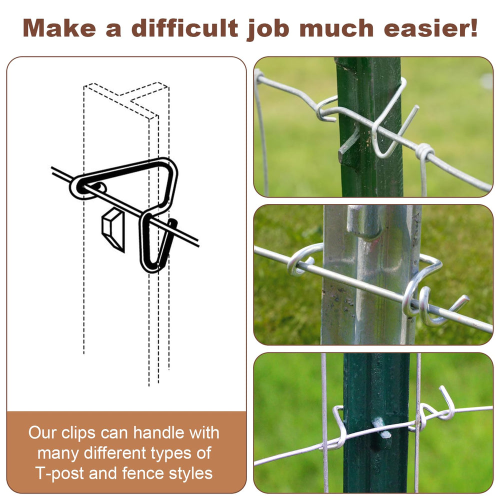 Hoqqf installed clips on garden fence illustrating quick installation