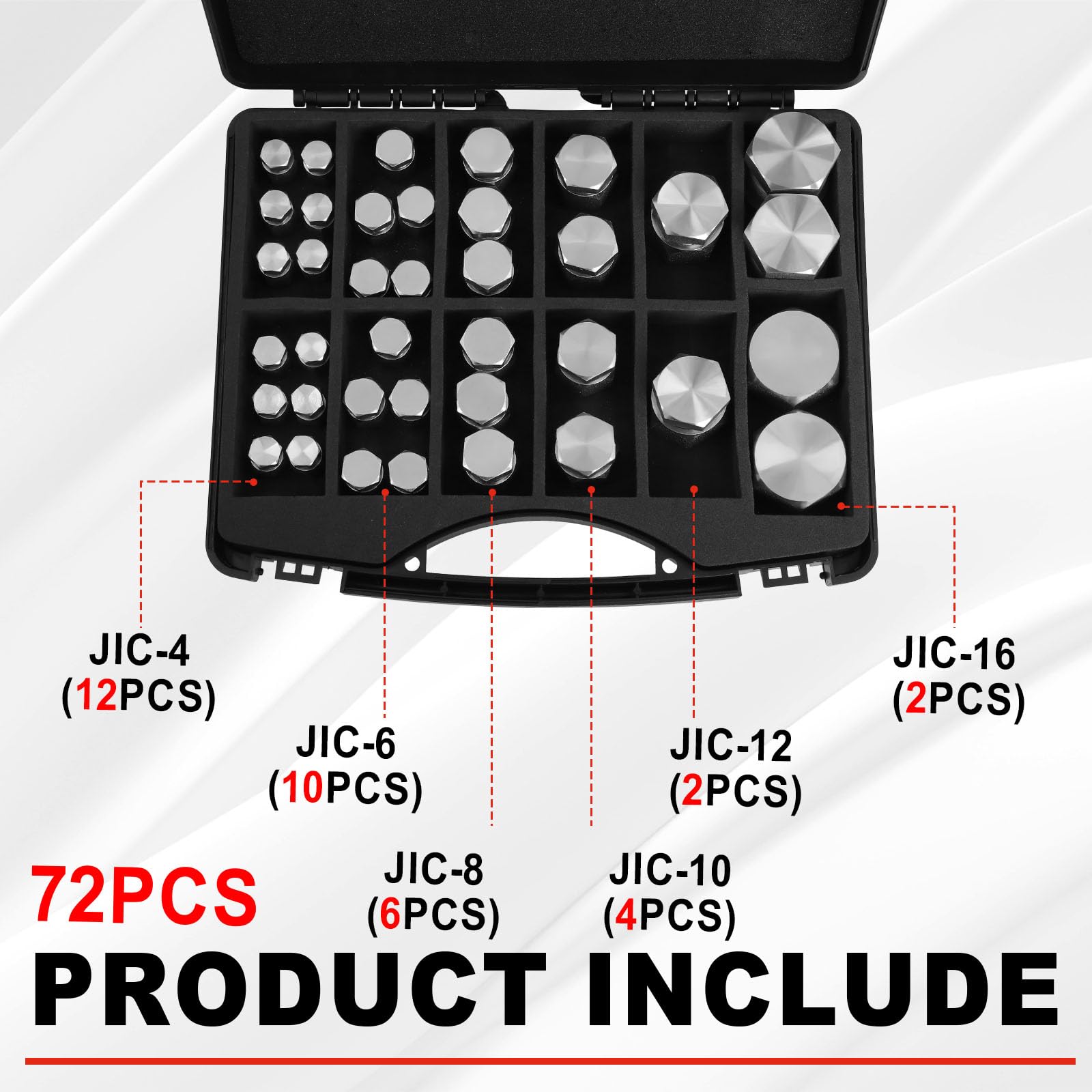 Hoqqf marked size labels on caps to speed identification and correct fit