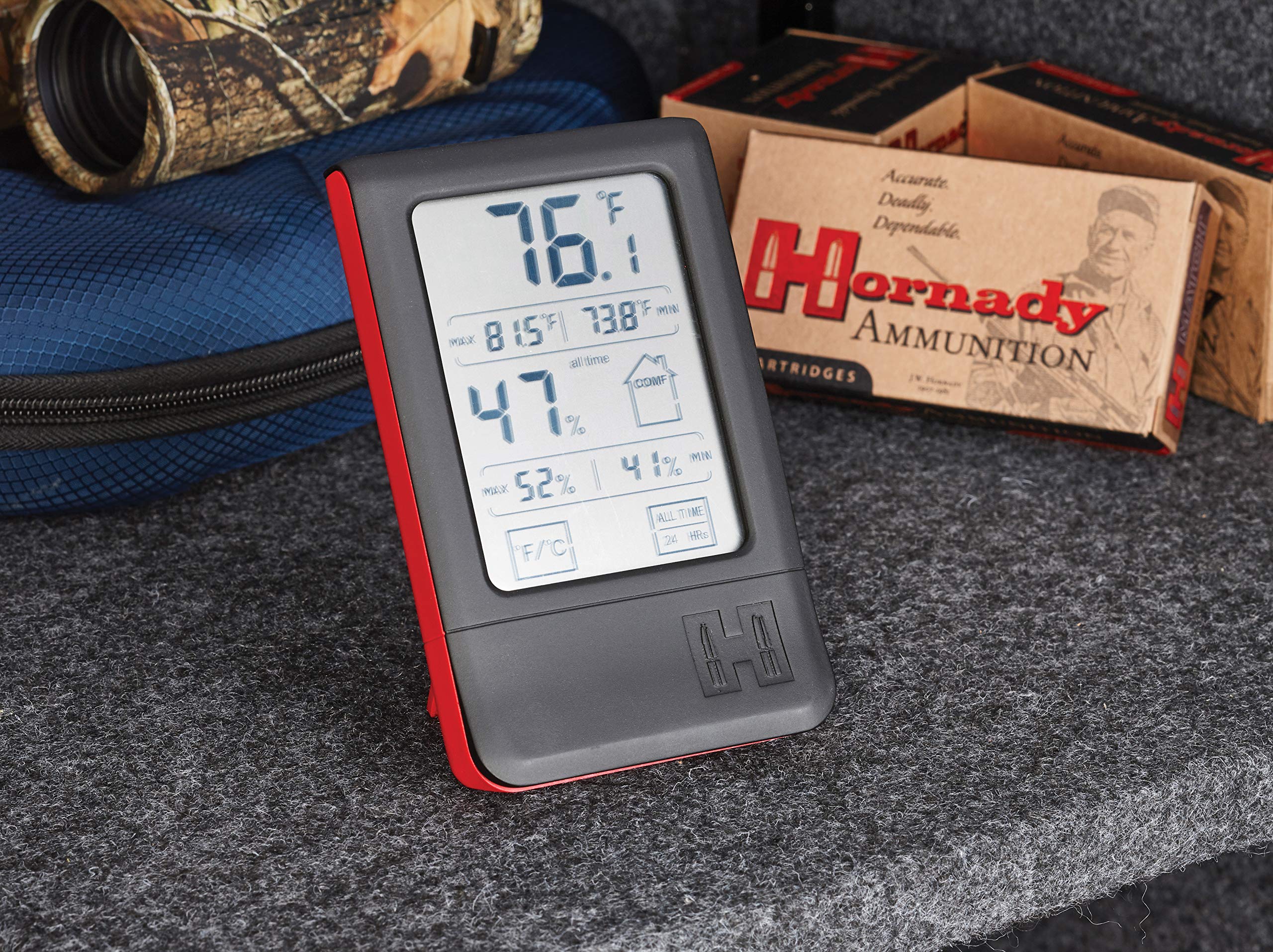 Hornady touchscreen close-up highlighting large LCD for quick condition checks