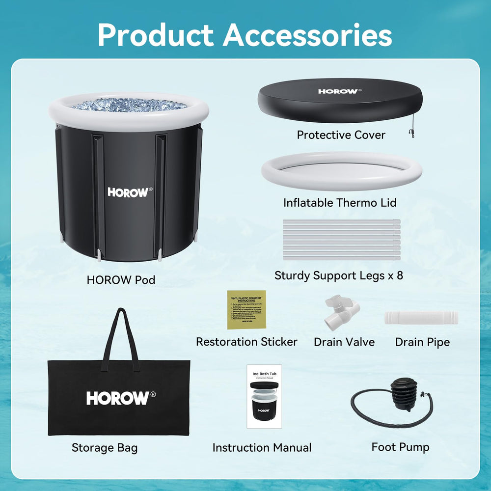 HOROW athlete using outdoor plunge showing recovery-friendly setup