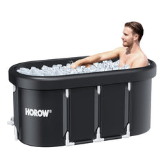 HOROW XL front view showing large oval tub and stable frame for reliable recovery