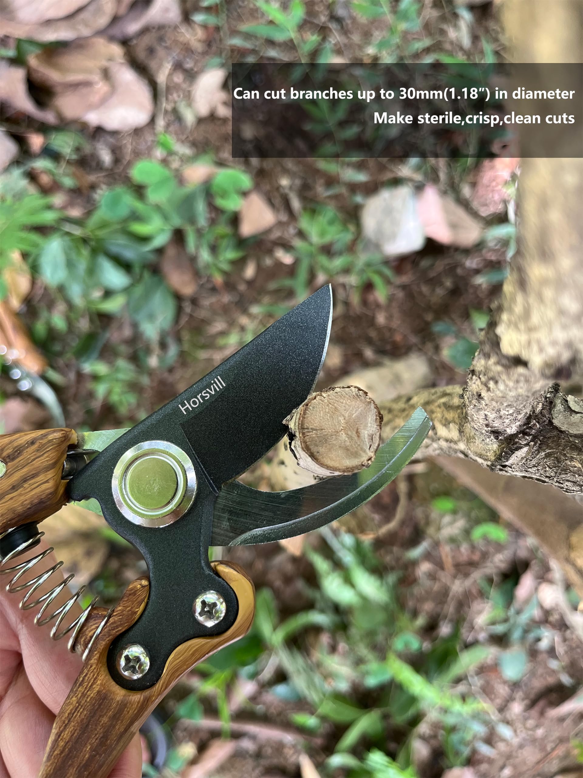 Horsvill ergonomic aviation-grade aluminum handle detail offering lightweight comfort and reduced fatigue