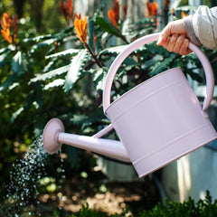 HORTICAN watering can in use hydrating indoor plants with ergonomic handle