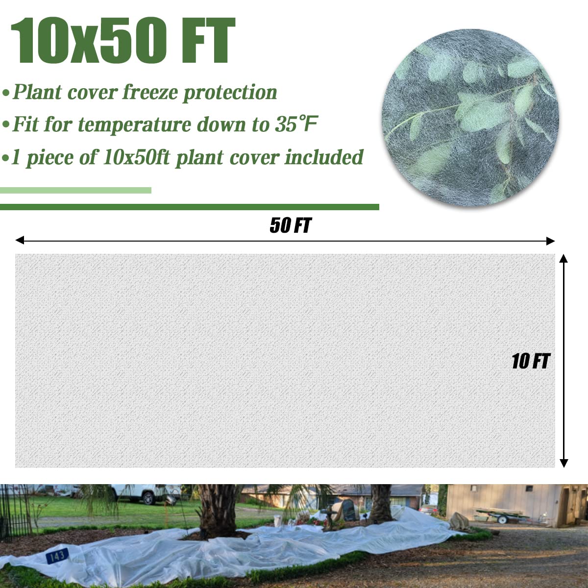 HORTIFAN in garden lifestyle scene protecting vegetables and flowers